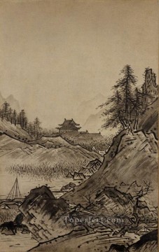 Japanese Painting - landscape Sessho Toyo Japanese